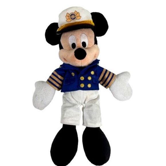 Disney Cruise Line Captain Mickey Mouse Plush Stuffed Animal Toy 12” Inches Blue - Picture 2 of 11
